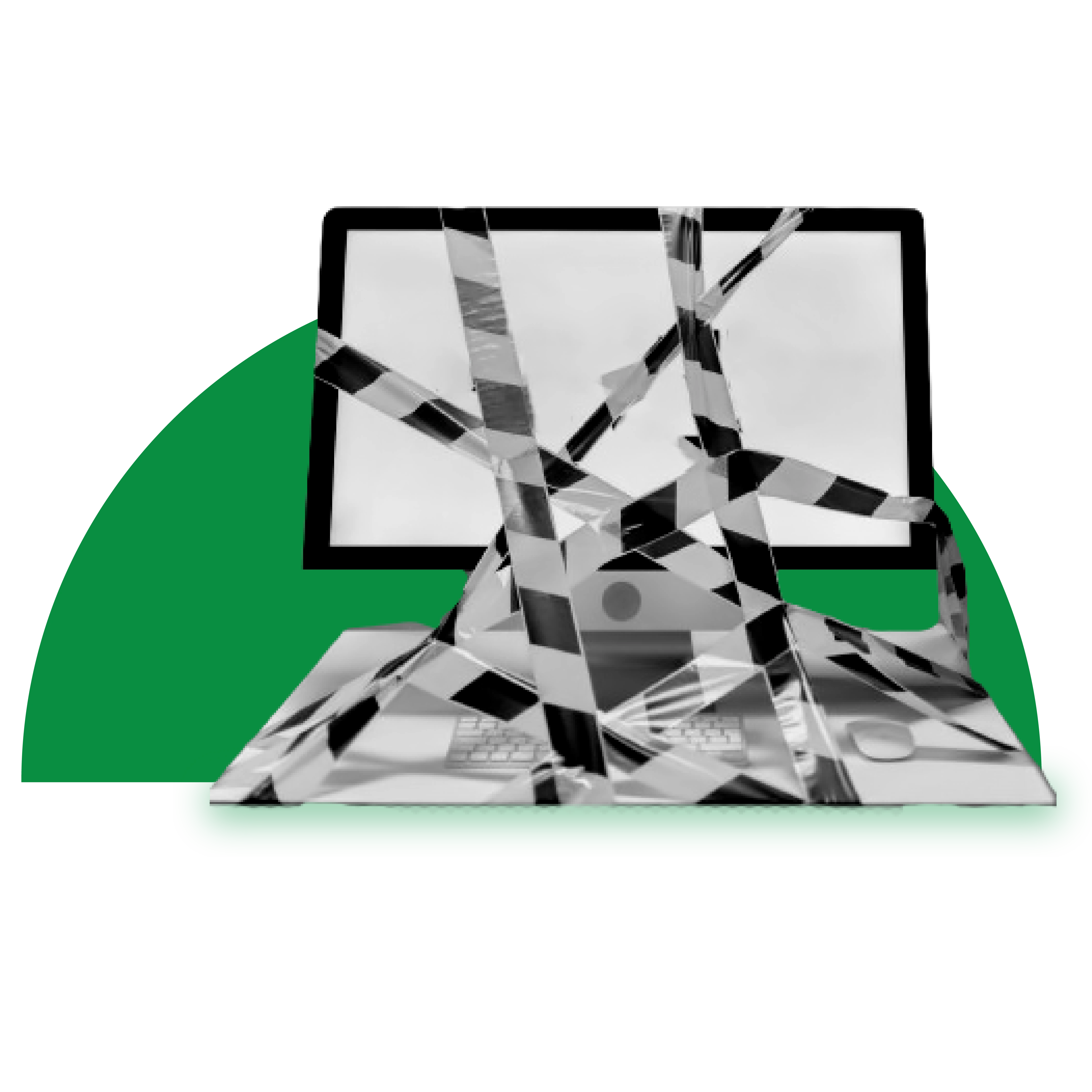 Immagine computer rotto
